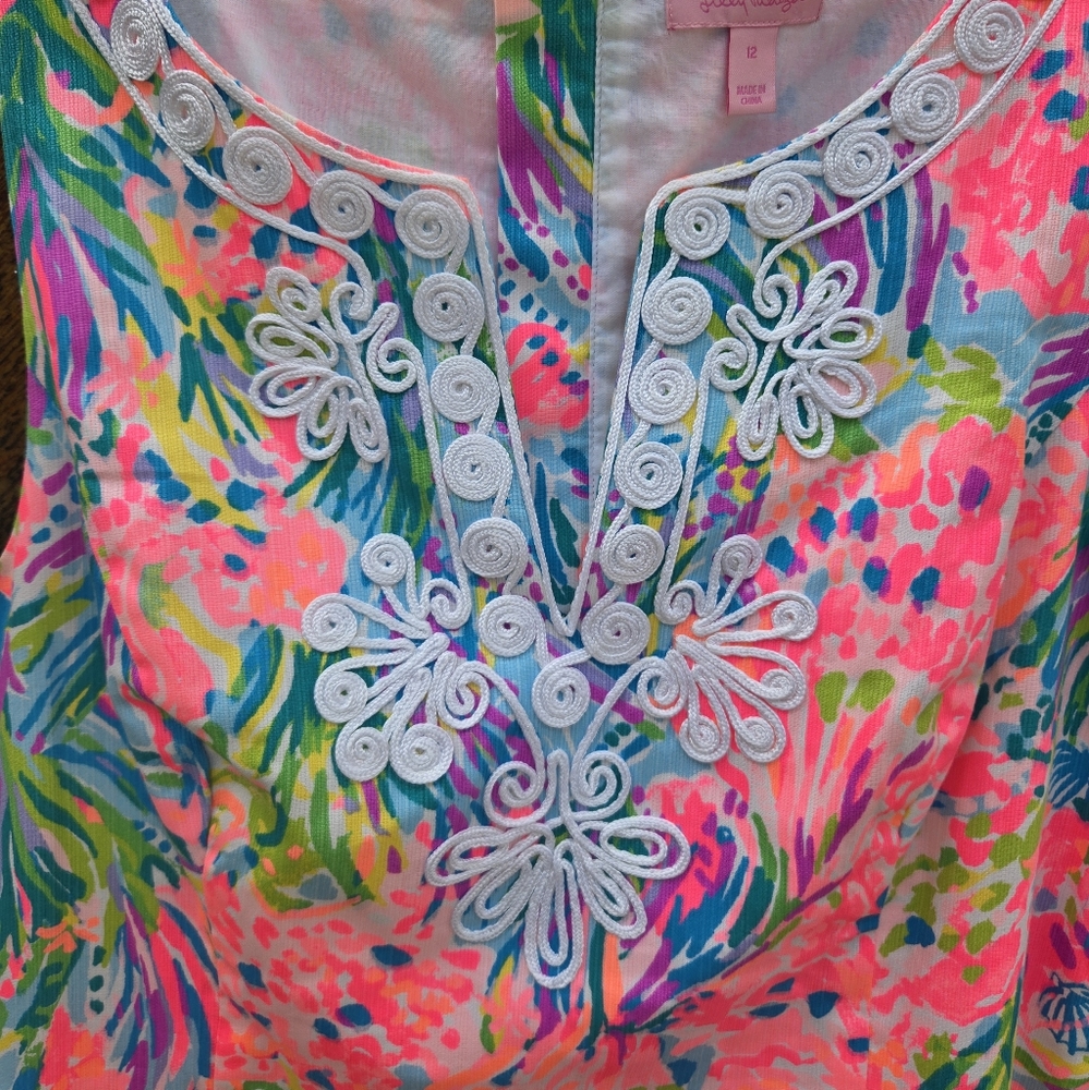 Lilly Pulitzer Shift Dress In Fan Sea Pants - Picture 5 of 7